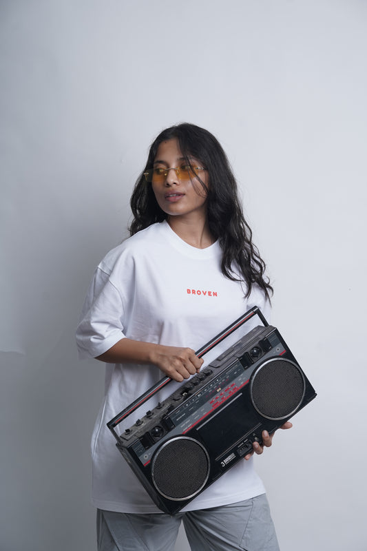 Sakura Soul – White Oversized T-Shirt
