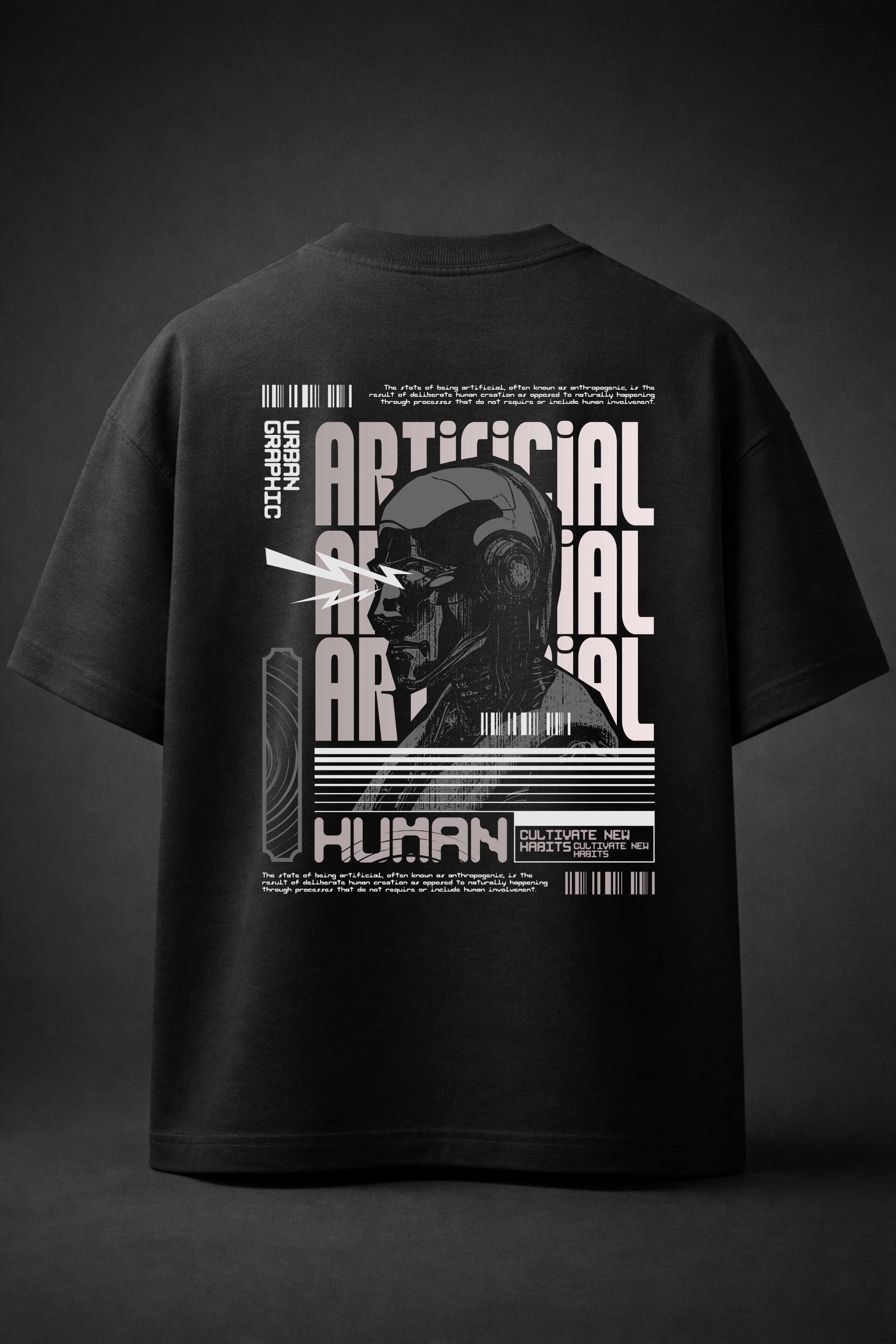 Artificial Mind – Black Oversized T-Shirt