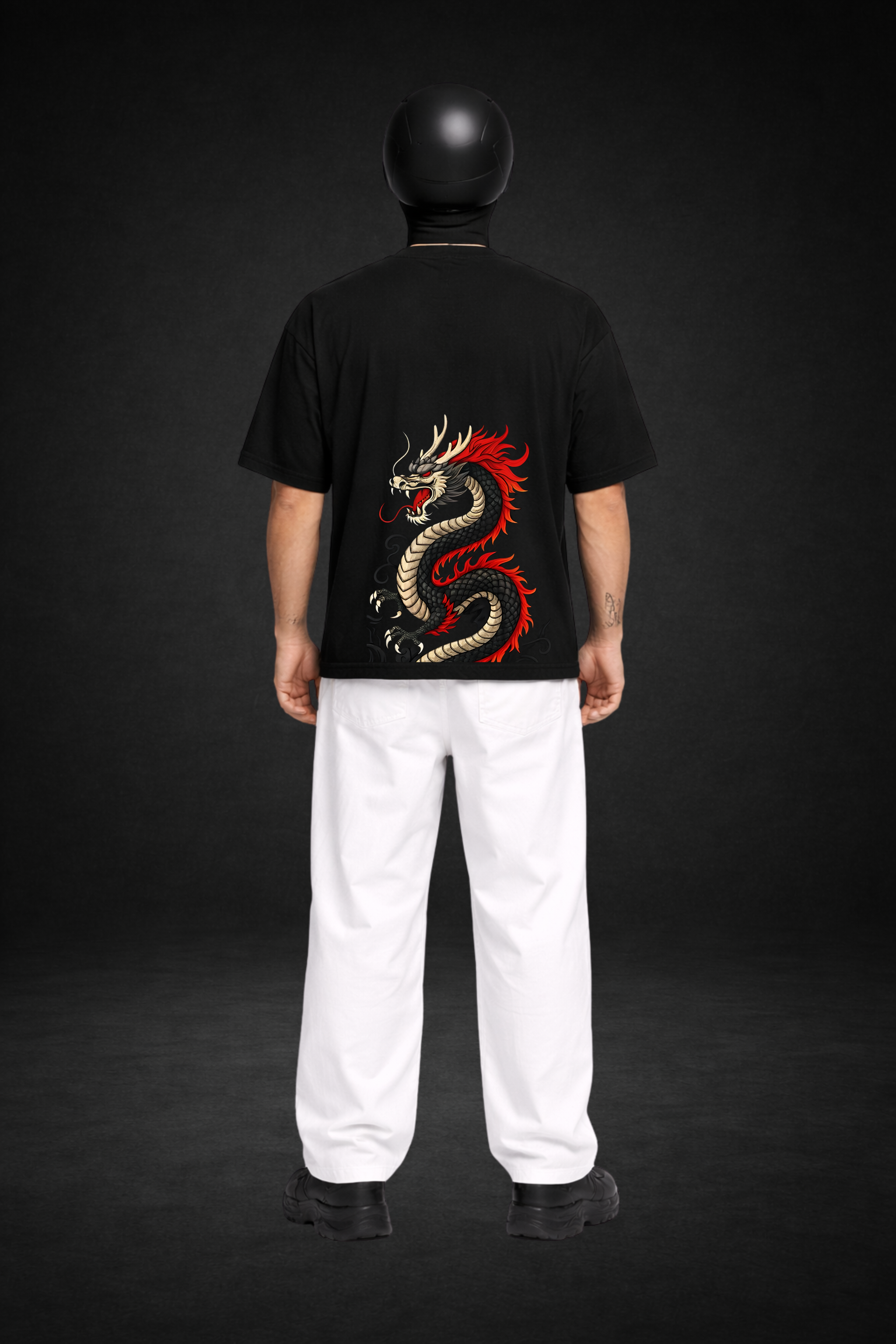 Dragon Wrath – Black Oversized T-Shirt