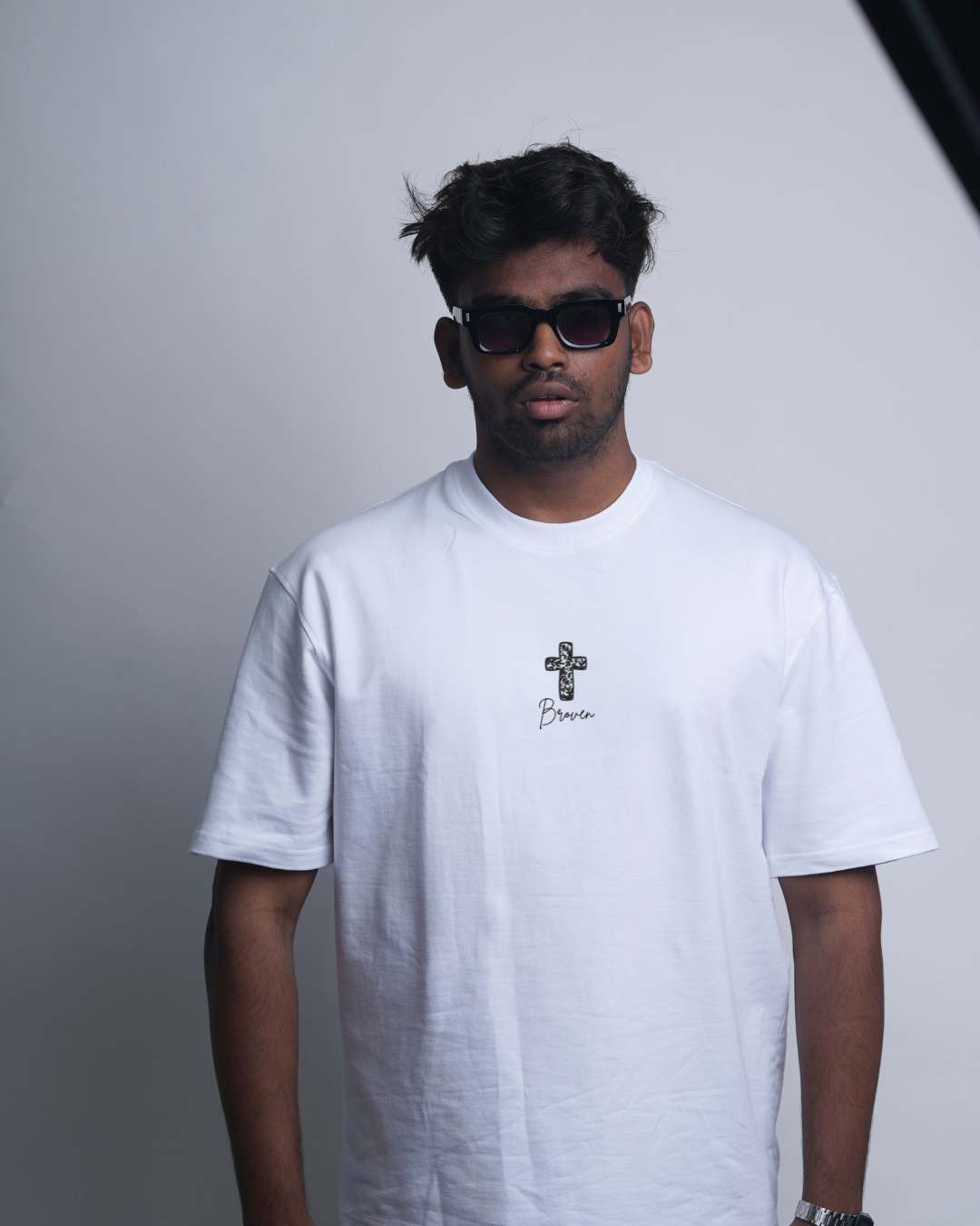 Broven Cross Minimal Tee (White)