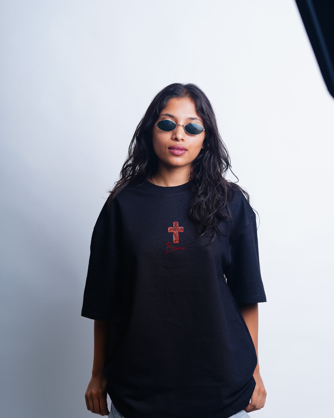 Broven Cross Minimal T-Shirt – Black