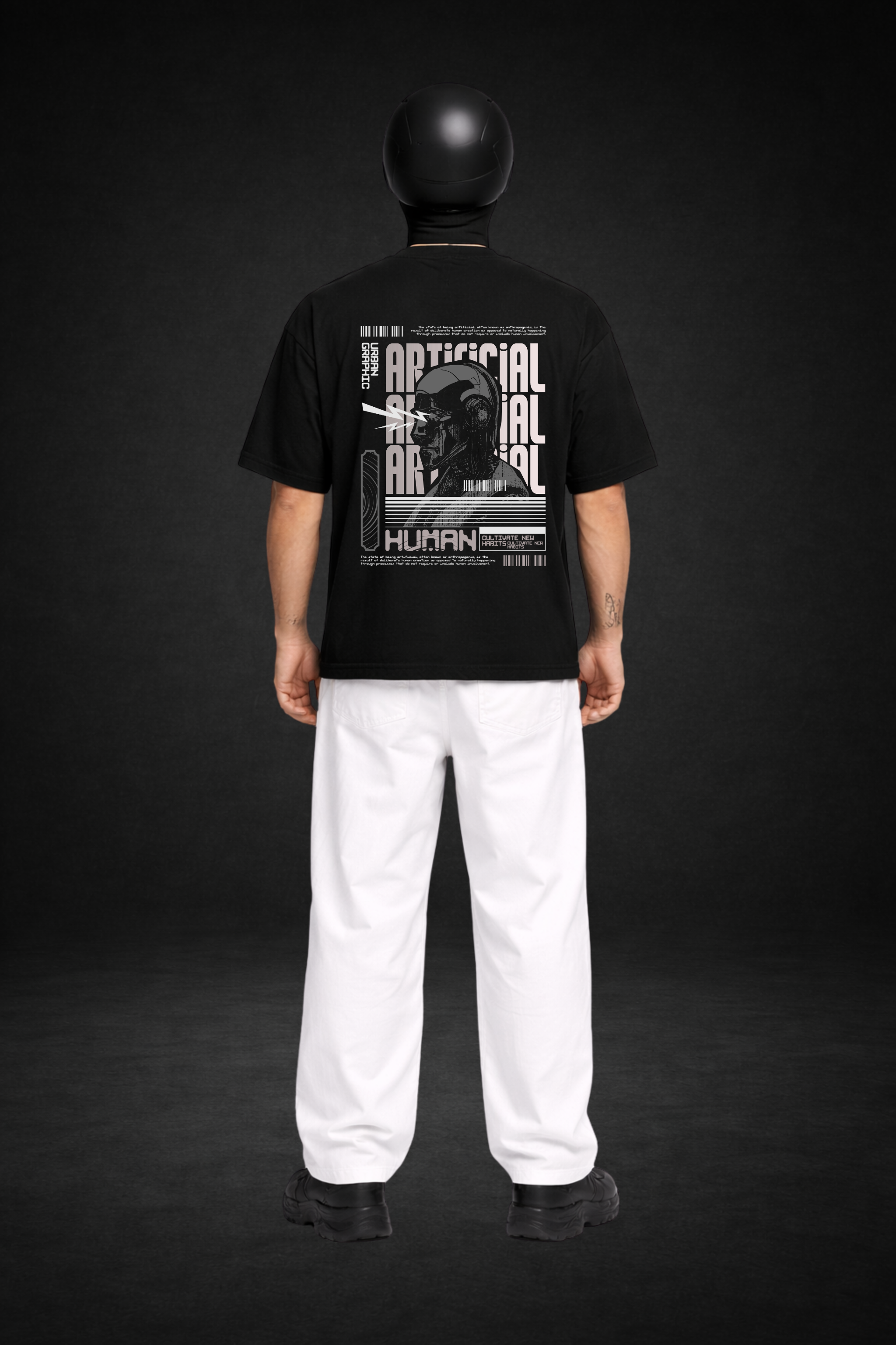 Artificial Mind – Black Oversized T-Shirt