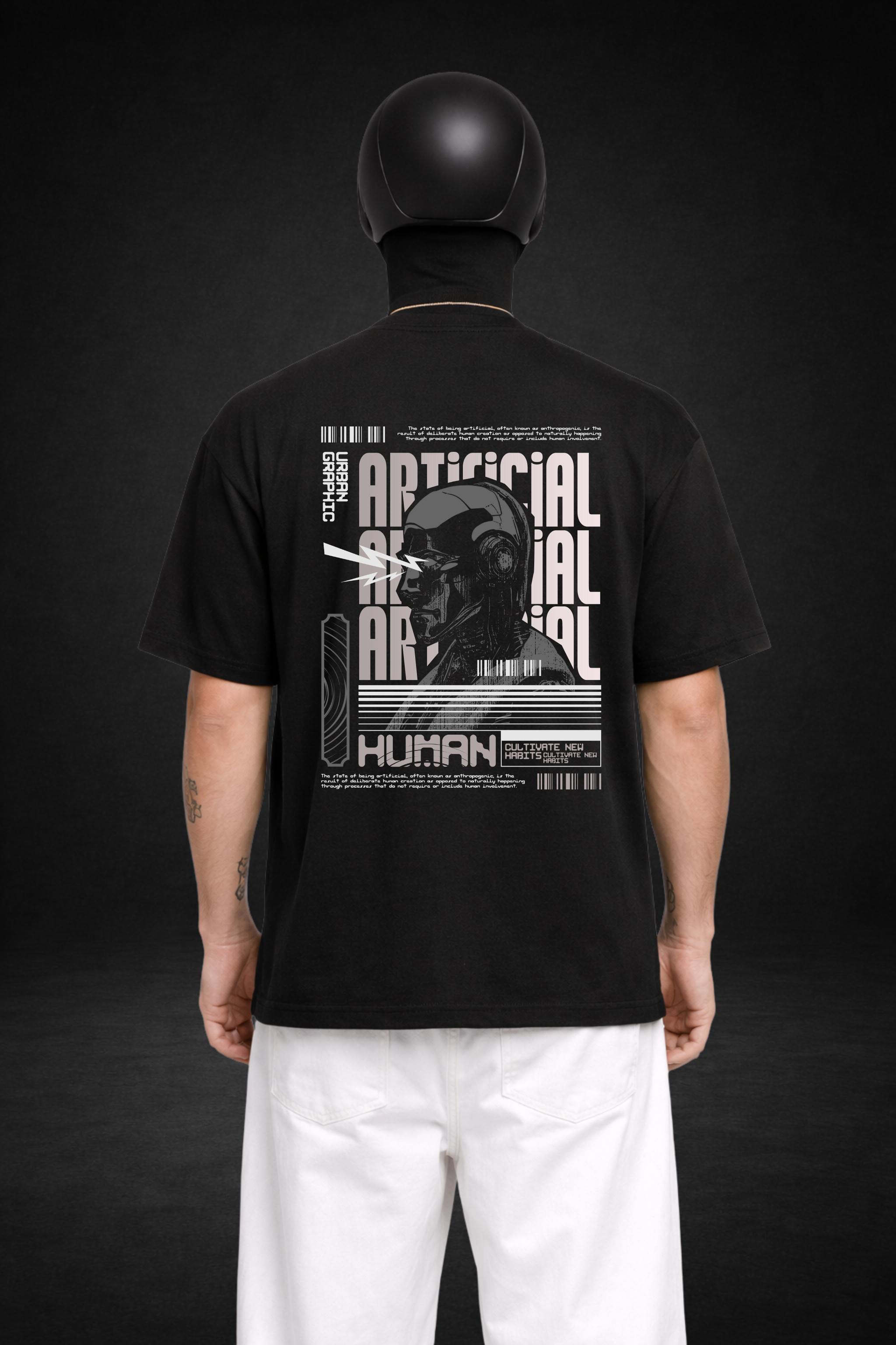 Artificial Mind – Black Oversized T-Shirt