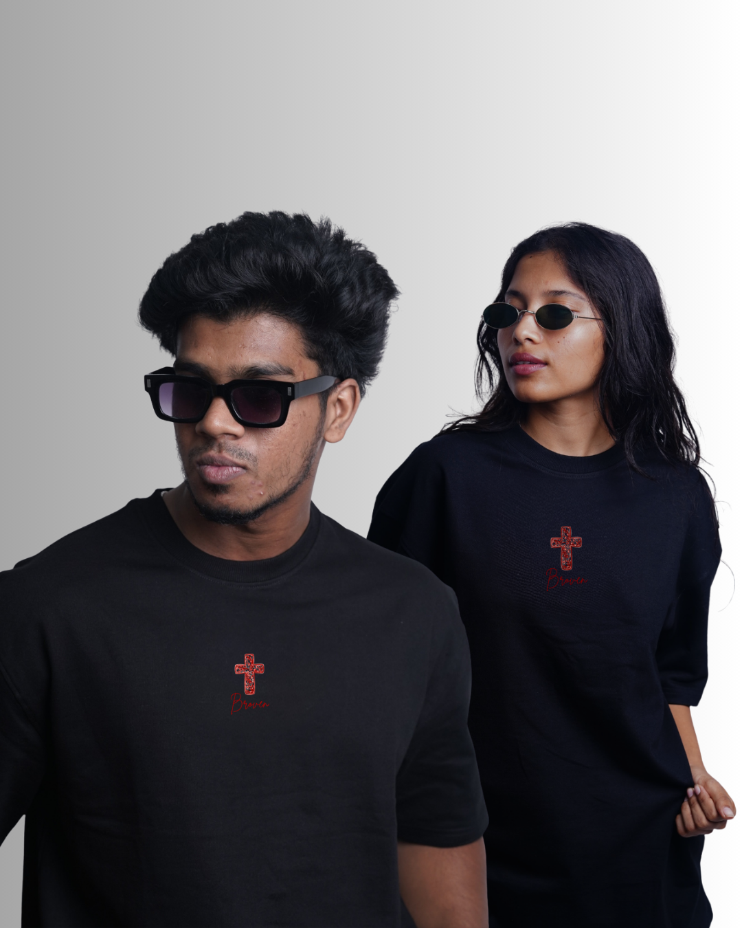 Broven Cross Minimal T-Shirt – Black