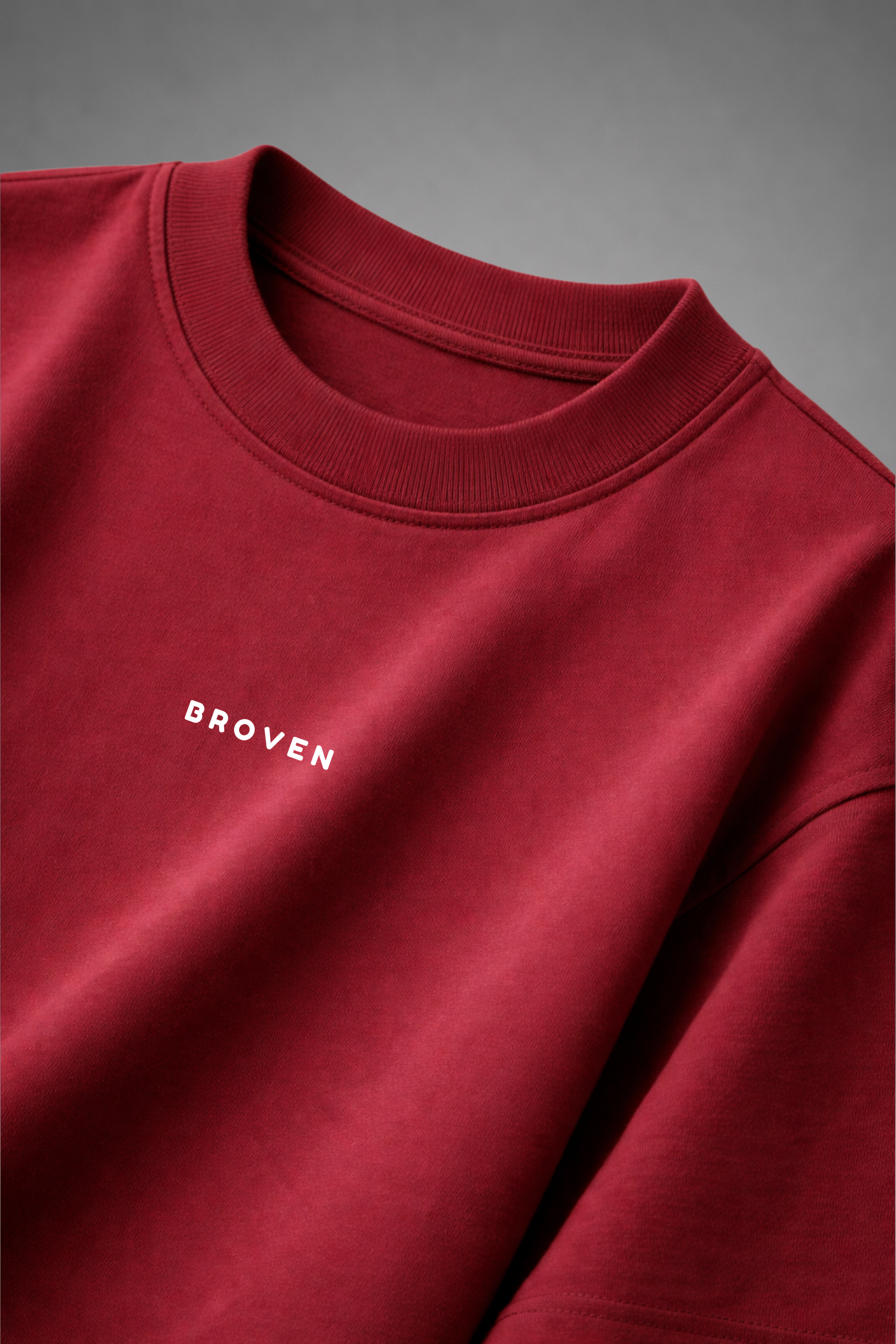 Burgundy Racing – Oversized Drop Shoulder T-Shirt
