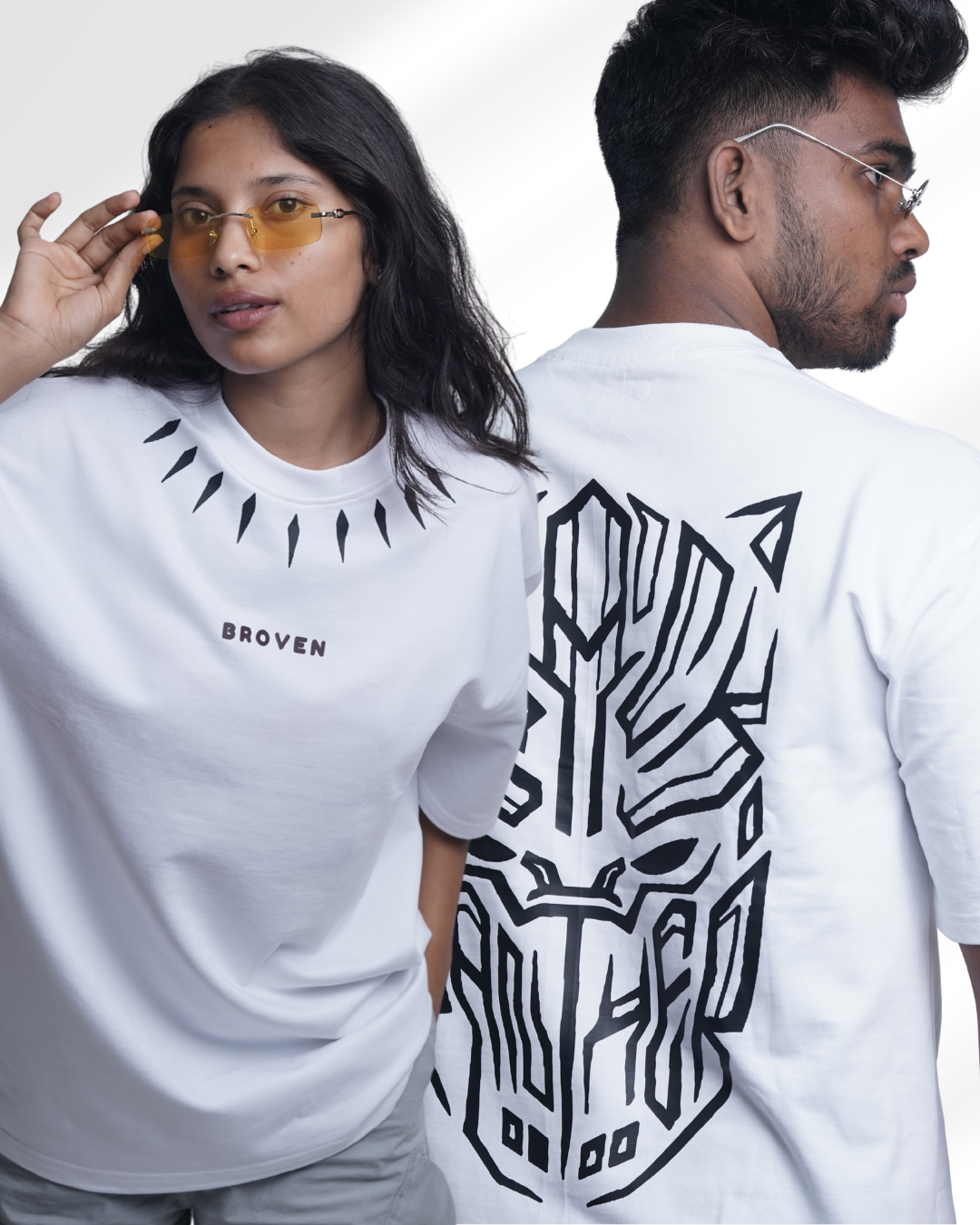 Wakanda Vibe – White Oversized T-Shirt