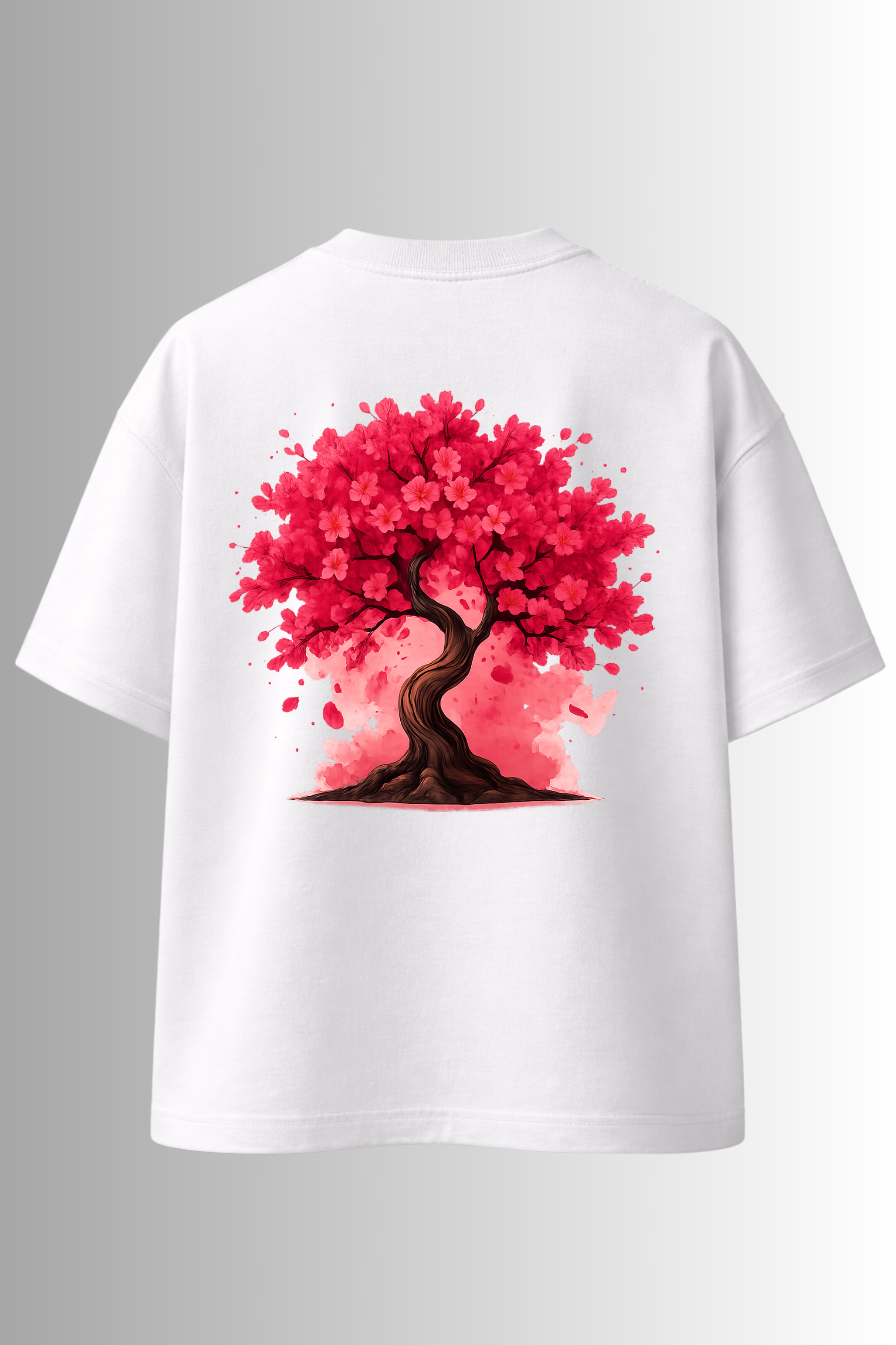 Sakura Soul – White Oversized T-Shirt