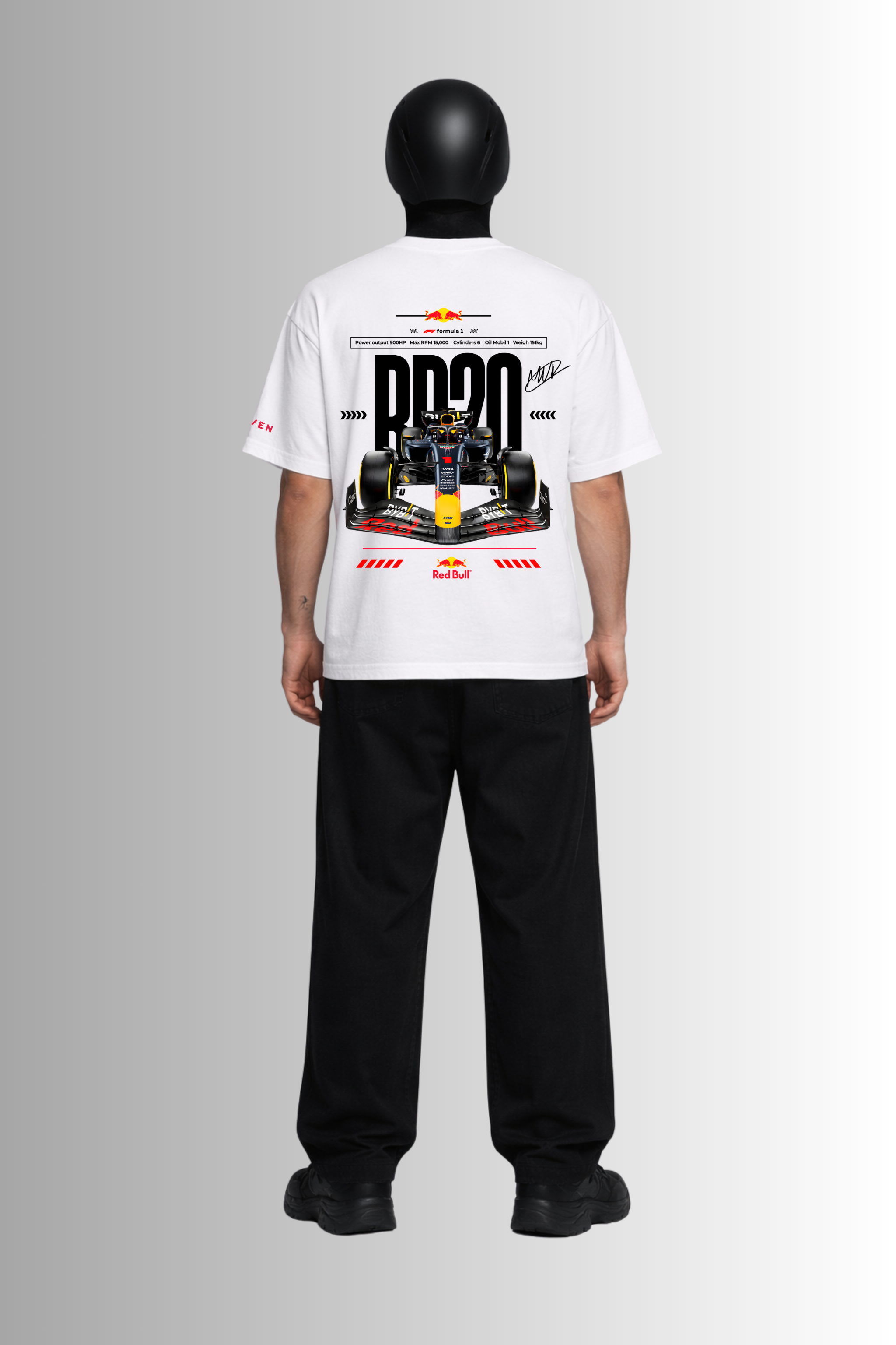 Racing Bull – White Oversized T-Shirt