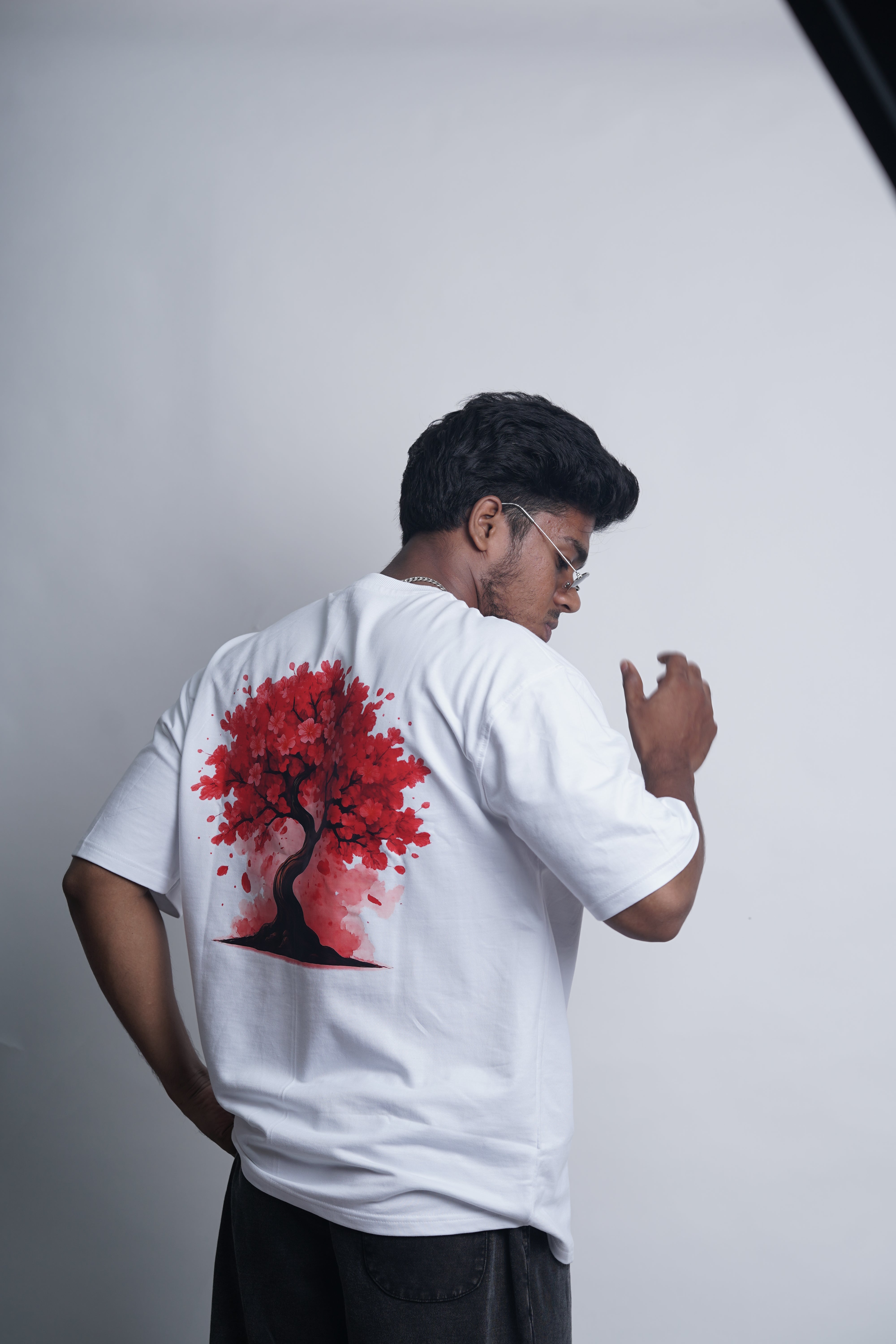 Sakura Soul – White Oversized T-Shirt