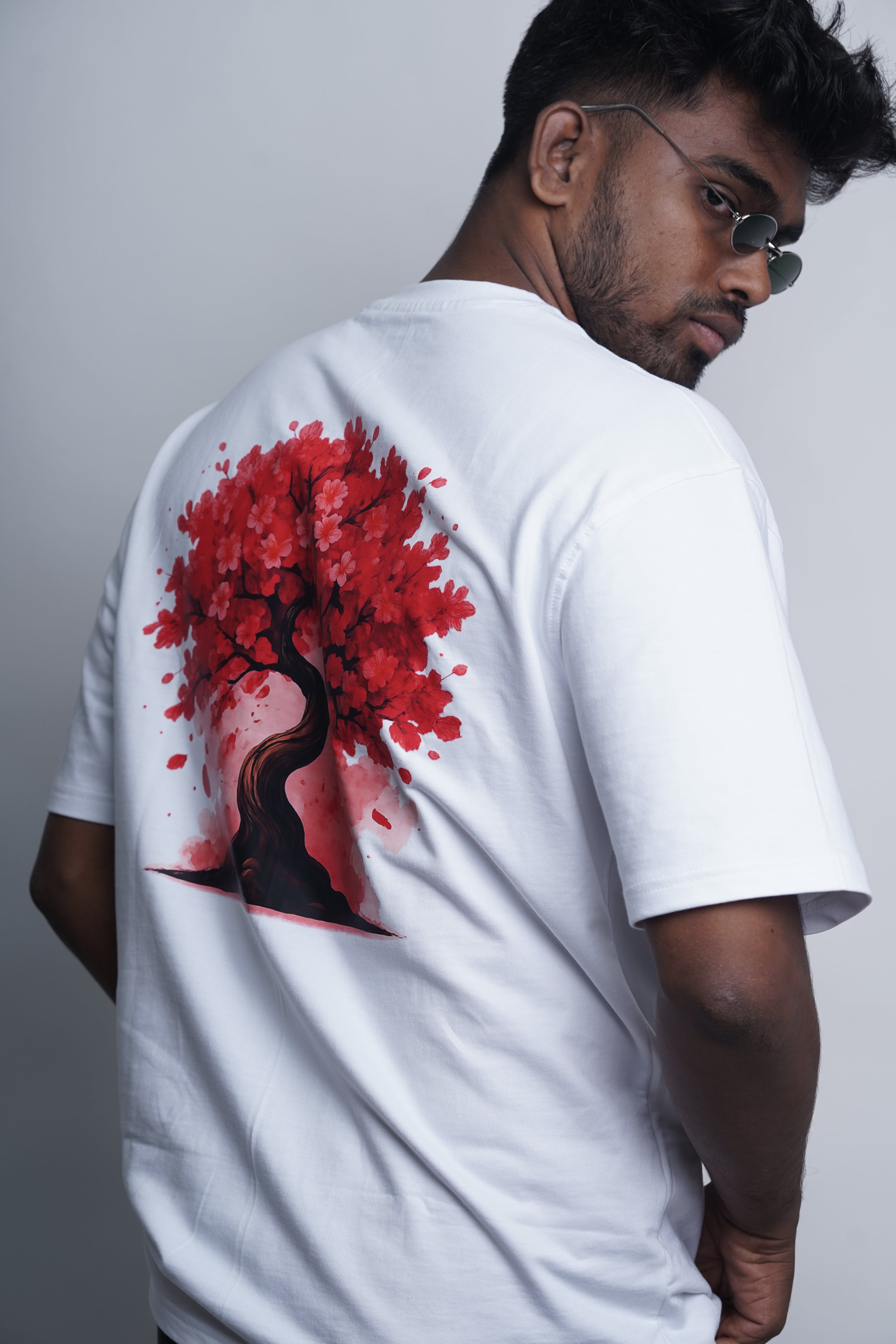 Sakura Soul – White Oversized T-Shirt