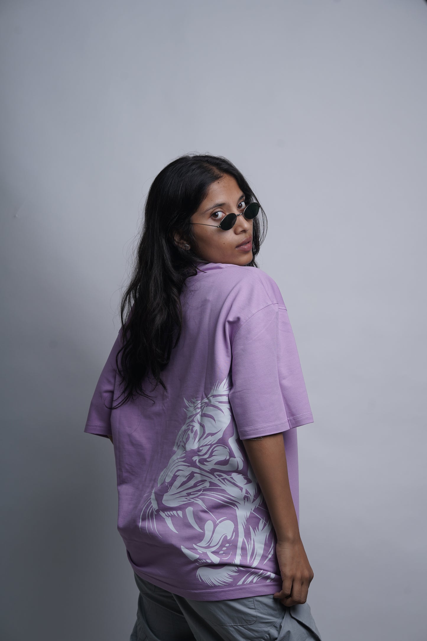 Savage Roar – Lavender Oversized T-Shirt